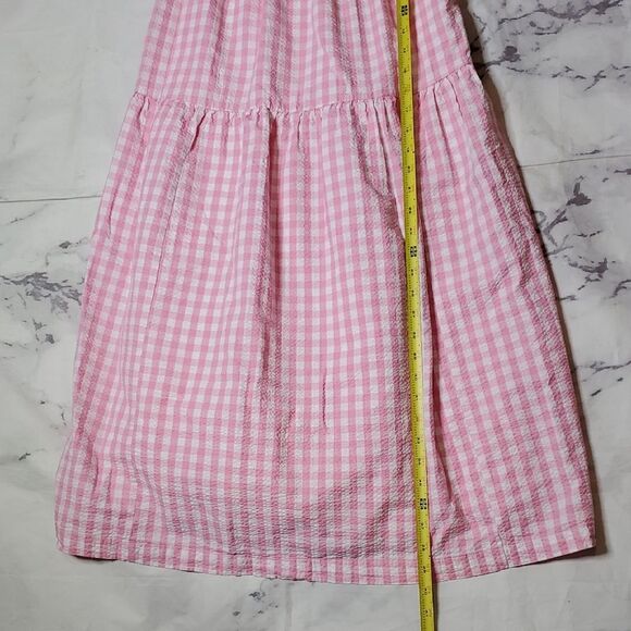J. Crew Pink and White Gingham Midi Dress - Picture 5 of 7